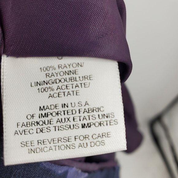 NWT Talbots Purple Floral Print Short Sleeved Maxi Long Dress Size 6 - Picture 9 of 12